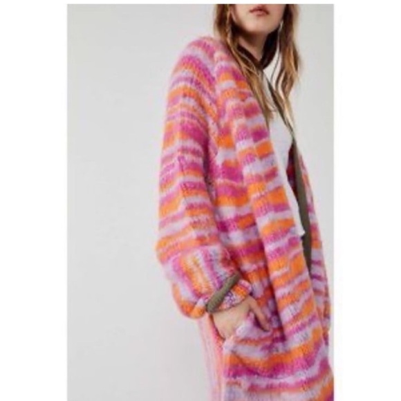 Free People Pink and Orange Knit Sweater - Picture 7 of 12